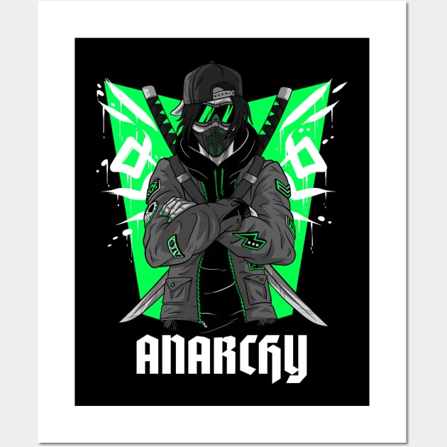 Ninja Warrior Anarchy Wall Art by SweetMay